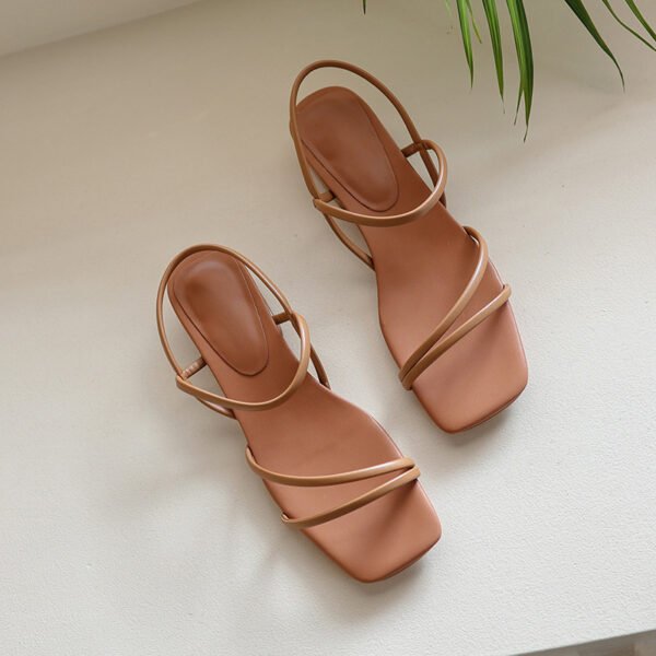 Flat Strap Open-toed Roman Sandals Women - Image 6