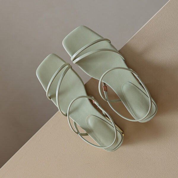 Flat Strap Open-toed Roman Sandals Women - Image 3